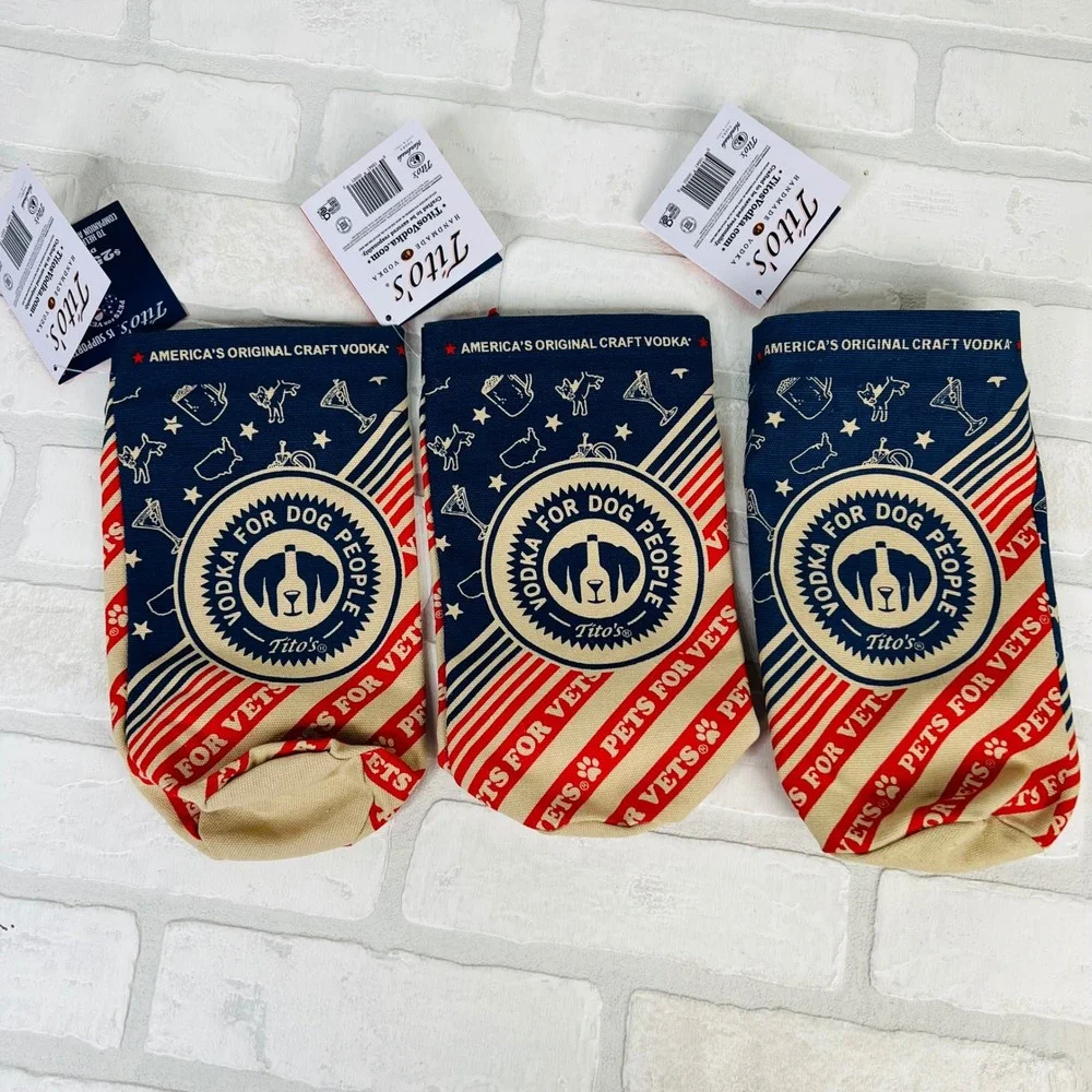 Titos Limited Edition Vodka Reusable Gift Bags‎ Dog Pets Vets Charity